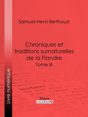 cover image of Chroniques et traditions surnaturelles de la Flandre